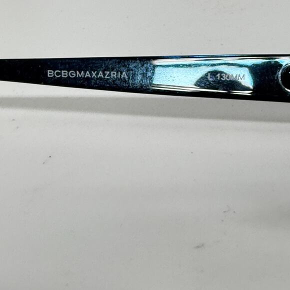 BCBGMAXAZRIA Reiss eyeglass frame 51-17-130 Teal metal w/Brown H18856 - Picture 5 of 7
